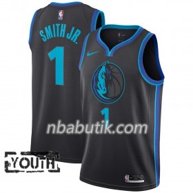 NBA Børn Trøje Dallas Mavericks Dennis Smith 1 2018-19 Nike City Edition Sort Blå Swingman